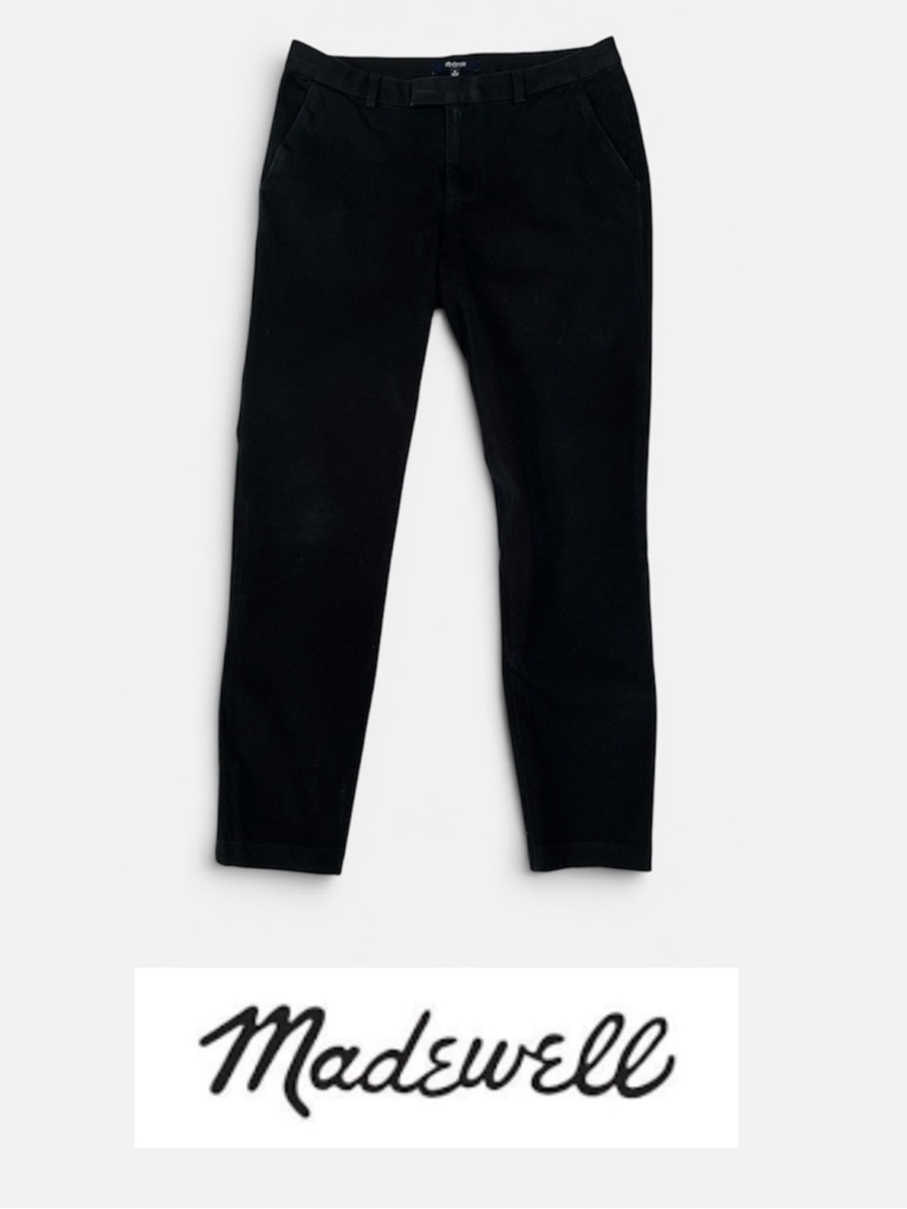 Madewell Reade Slim Chino Pant in Black Size 4